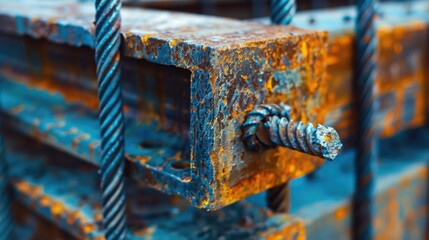 Poster - Detailed shot of rusted metal, suitable for industrial concepts