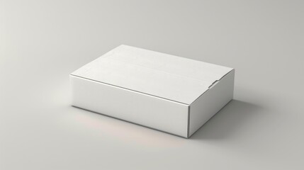 Poster - A simple white box on a plain surface. Suitable for various design projects