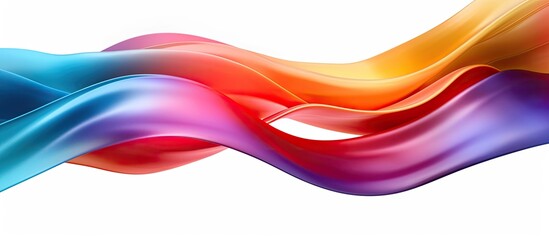 Poster - An abstract background featuring colorful waves with smooth lines and blurred colors