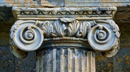 Poster - Detailed view of a decorative column, suitable for architectural projects