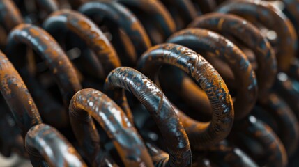 Poster - Close up view of metal springs, suitable for industrial concepts