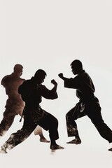 Poster - Two men standing side by side. Great for business or friendship concepts