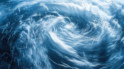 Poster - Close up of a powerful wave in the ocean. Suitable for various water-related concepts