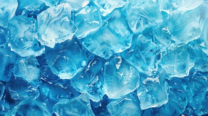 Poster - Close up of a bunch of ice cubes, perfect for summer drinks