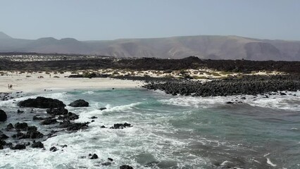 Canvas Print - plages volcaniques à Lanzarote, canaries, Espagne	
