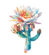 Watercolor Succulent Cactus