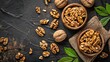 Walnuts are a natural and healthy source of iron, omega 3 acids, unsaturated fats, vitamins, and