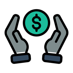 This is the Savings icon from the Finance icon collection with an color lineal style