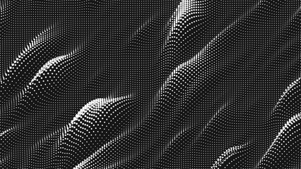 Poster - point wave diagonal texture. abstract dot background. technological cyberspace background.