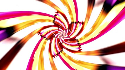 Poster - Animated neon glowing colorful fractal vortex frame. Colorful laser show seamless loop 4K border. Futuristic light effect. VJ backdrop for club, show, music video, presentation. Glow swirl design
