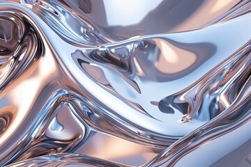 Aufkleber - Shiny metallic textures reflecting light in a captivating manner, Metallic textures gleaming and reflecting light mesmerizingly.