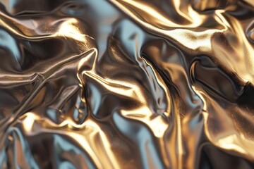 Aufkleber - Shiny metallic textures reflecting light in a captivating manner, Captivating reflections from shiny metallic textures.