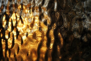 Aufkleber - Shiny metallic textures reflecting light in a captivating manner, Captivating reflections from shiny metallic textures.