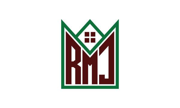 RMJ initial letter builders real estate logo design vector. construction, housing, home marker, property, building, apartment, flat, compartment, business, corporate, house rent, rental, commercial