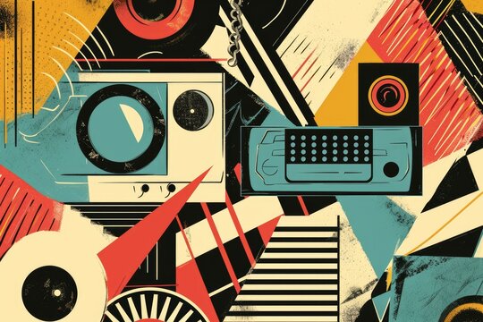 Vintage elements in a retro composition with a modern twist