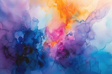 Poster - Watercolor painting capturing the fluidity and spontaneity of the medium