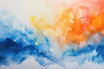 Poster - Watercolor painting capturing the fluidity and spontaneity of the medium