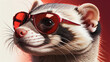 Weasel with a sunglasses