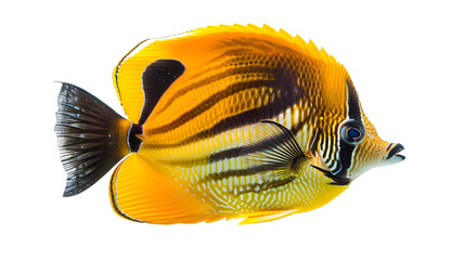 Wall Mural - butterflyfish, isolated on a white background cutout