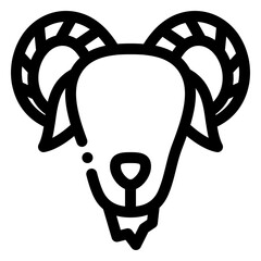 Sticker - goat icon