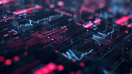Poster - Crypto Exchanges Detailed photographs of cryptocurrency exchange platforms capturing the interface and features that enable use  AI generated illustration