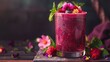 Superfood Smoothie Elixir A cinematic view of a superfood smoothie elixir made with antioxidant-rich berries leafy greens and s  AI generated illustration