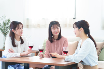 Canvas Print - ホームパーティー　飲み会　女子会