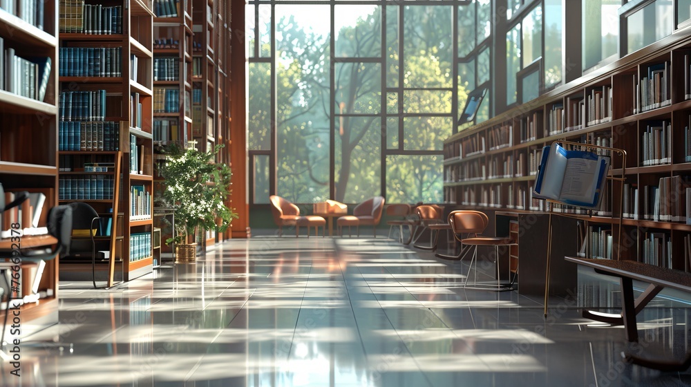 Library Serenity Cinematic depictions of the school library showcasing ...