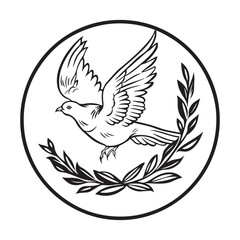 Rest In Peace Vector Symbol, bird of paradise