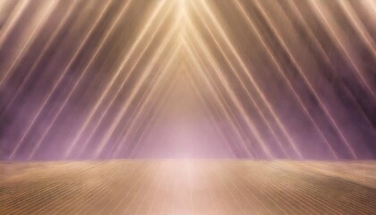 Wall Mural - empty stage background in purple color spotlights neon rays abstract background of neon lines and rays