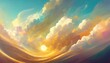 colorful swirling dreams cloud background with abstract movement sky full of wonder and fantasy landscape with clouds and sun image