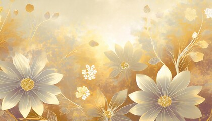 Wall Mural - beautiful flower patterns floral background