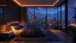 Midnight Muse: A Luxurious Bedroom Inspired by City Lights
