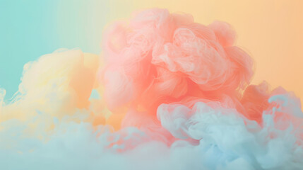 Poster - Soft pastel colors in a subtle gradient    AI generated illustration
