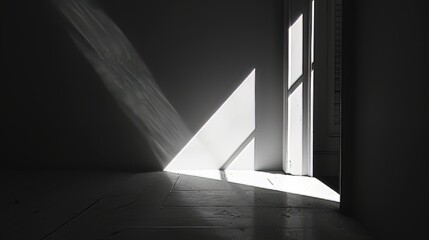 Poster - Stark contrast between light and dark in a monochromatic palette    AI generated illustration
