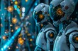 Cybersecurity robots defending a network against an onslaught of digital viruses