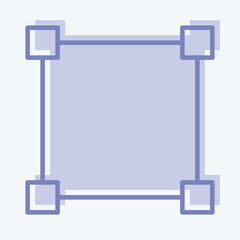Poster - Icon Draw Square. related to Graphic Design Tools symbol. two tone style. simple design editable. simple illustration. simple vector icons