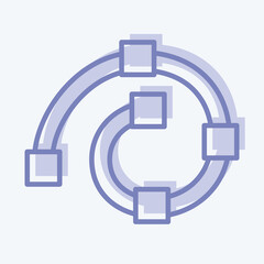 Poster - Icon Draw Spiral. related to Graphic Design Tools symbol. two tone style. simple design editable. simple illustration. simple vector icons