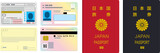 Fototapeta  - マイナンバーカード,運転免許証,パスポートのイラスト