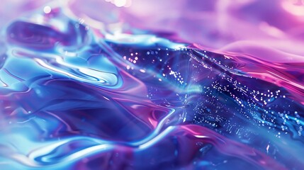 Poster - Abstract dynamic blue-purple fluid, tech-futuristic themed background wallpaper