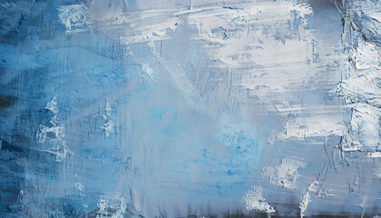 Textured blue and grey abstract background with distressed paint strokes.