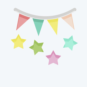 Icon Party. suitable for Summer symbol. flat style. simple design editable. design template vector. simple illustration