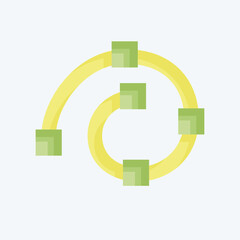 Poster - Icon Draw Spiral. related to Graphic Design Tools symbol. flat style. simple design editable. simple illustration. simple vector icons