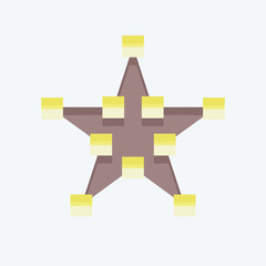 Poster - Icon Draw Star. related to Graphic Design Tools symbol. flat style. simple design editable. simple illustration. simple vector icons