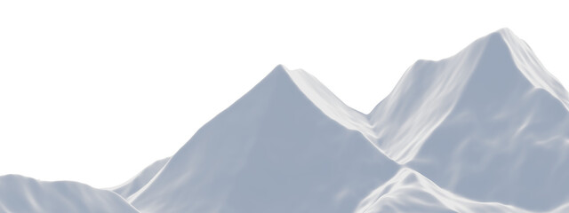 Wall Mural - Snow mountain. White terrain.