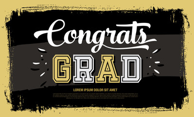 Wall Mural - congratulations graduates vector graphic design