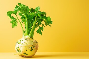 Wall Mural - Close Up of a Celery Plant on a Table