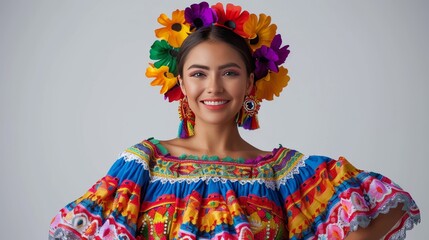 Wall Mural - beauty Woman cinco de mayo costume