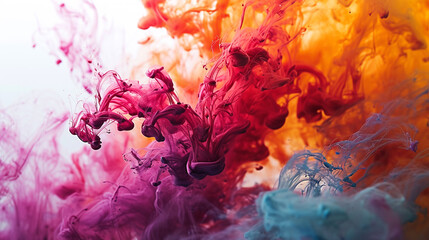 Sticker - Swirling pools of deep blues and purples merging into each other.