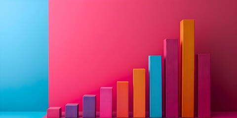 Poster - ascending bar chart illustrating steady growth and performance